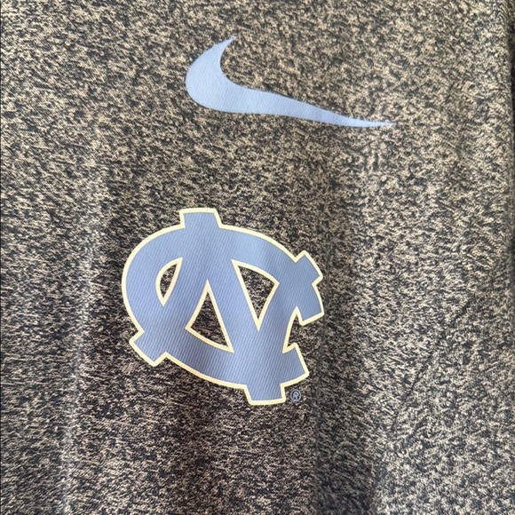 Nike Heather Gray Hoodie with Light Blue Accents North Carolina - Picture 2 of 5